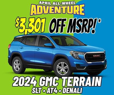 $3,301 Off MSRP on All New In-Stock 2024 GMC Terrains!*