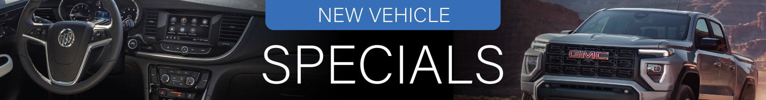 New Vehicle Specials page graphic banner for Goldstein Buick GMC in Albany NY